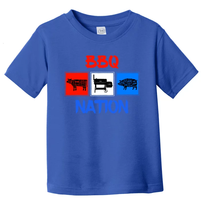 Bbq Nation And Pit Meat Smoker For Grill Barbecue Funny Gift Toddler T-Shirt