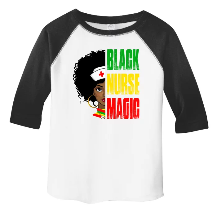 Black Nurse Afro Retro Juneteenth Black History Month Cute Gift Toddler Fine Jersey T-Shirt