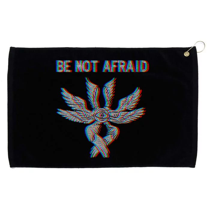 Be Not Afraid Biblically Accurate Angel Seraphim Glitch Grommeted Golf Towel