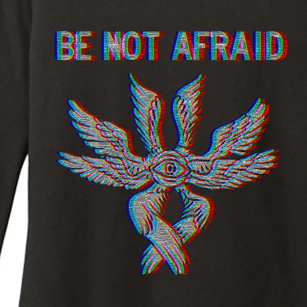 Be Not Afraid Biblically Accurate Angel Seraphim Glitch Womens CVC Long Sleeve Shirt