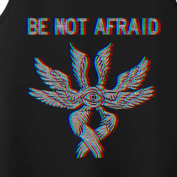 Be Not Afraid Biblically Accurate Angel Seraphim Glitch Performance Tank