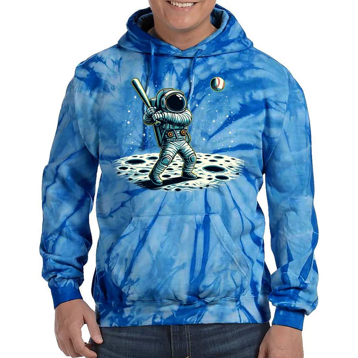 Baseball Novelty Astronaut Funny Baseball Tie Dye Hoodie