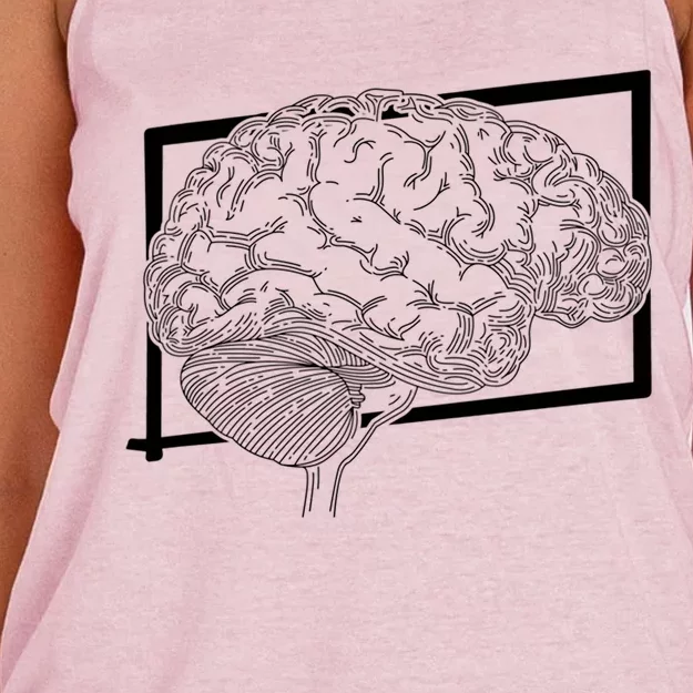 Brain Neuroscience Anatomy Neurosurgeon Nurse Neurologist Gift Women's Knotted Racerback Tank