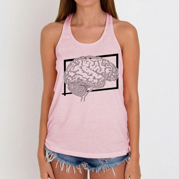 Brain Neuroscience Anatomy Neurosurgeon Nurse Neurologist Gift Women's Knotted Racerback Tank