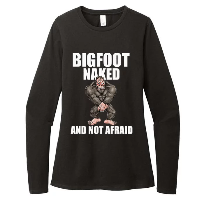 Bigfoot Naked And Not Afraid Womens CVC Long Sleeve Shirt