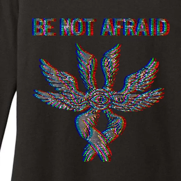 Be Not Afraid Biblically Accurate Angel Seraphim Glitch Womens CVC Long Sleeve Shirt