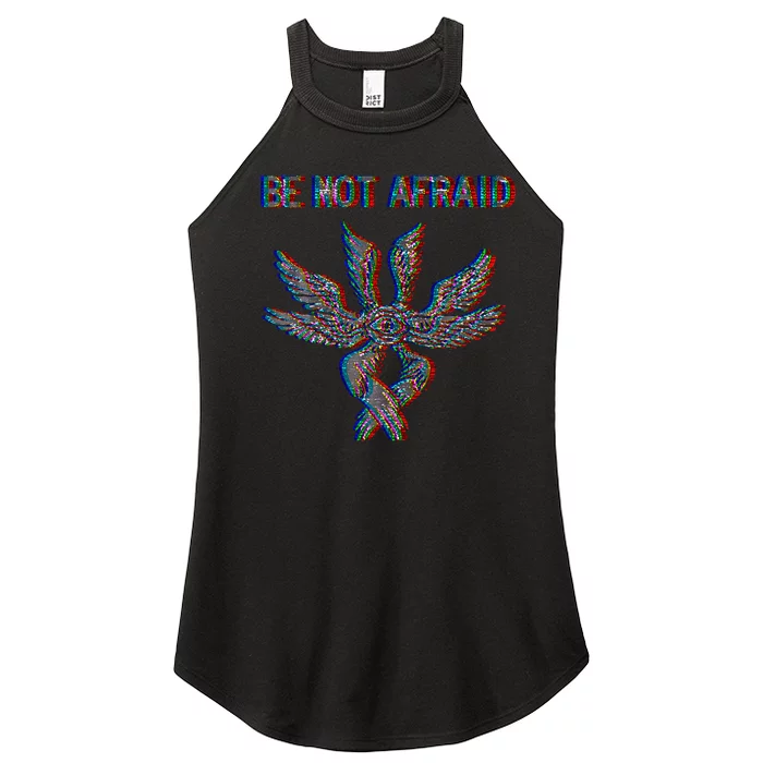 Be Not Afraid Biblically Accurate Angel Seraphim Glitch Women’s Perfect Tri Rocker Tank