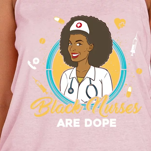 Black Nurses Are Dope Black Mom Nurse Black Wife Nurse Rn Gift Women's Knotted Racerback Tank