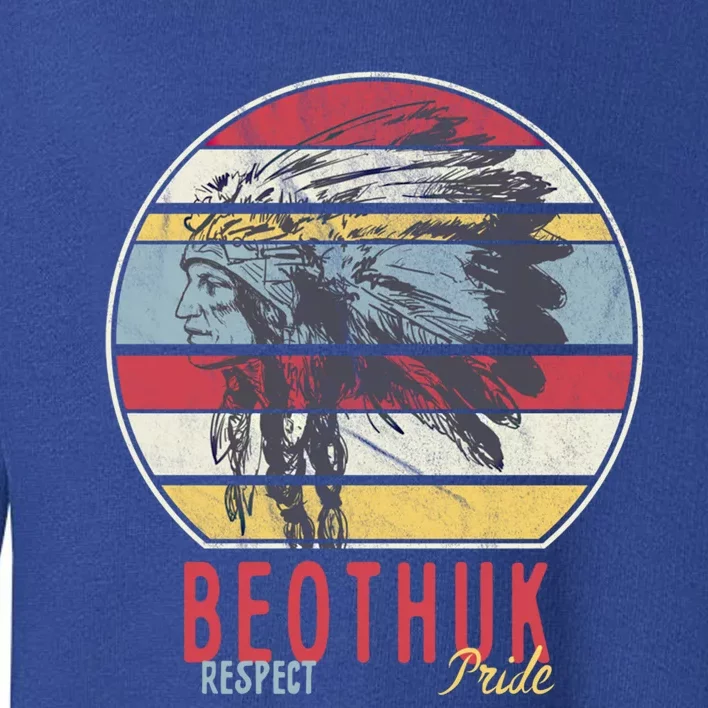 Beothuk Native American Indian Tribe Respect Pride Retro Sun Meaningful Gift Toddler Sweatshirt