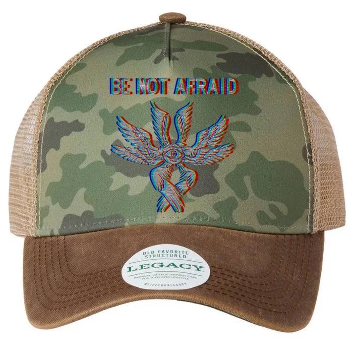 Be Not Afraid Biblically Accurate Angel Seraphim Glitch Legacy Tie Dye Trucker Hat