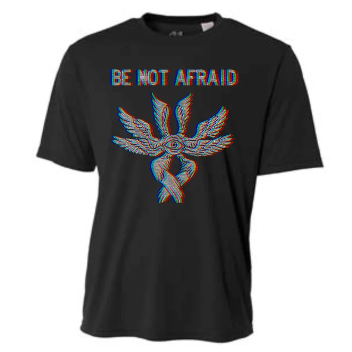 Be Not Afraid Biblically Accurate Angel Seraphim Glitch Cooling Performance Crew T-Shirt