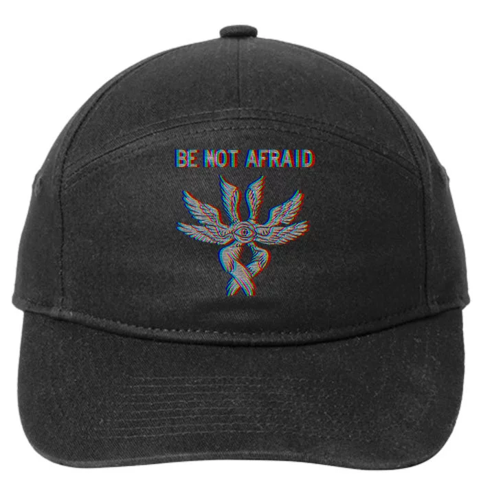 Be Not Afraid Biblically Accurate Angel Seraphim Glitch 7-Panel Snapback Hat