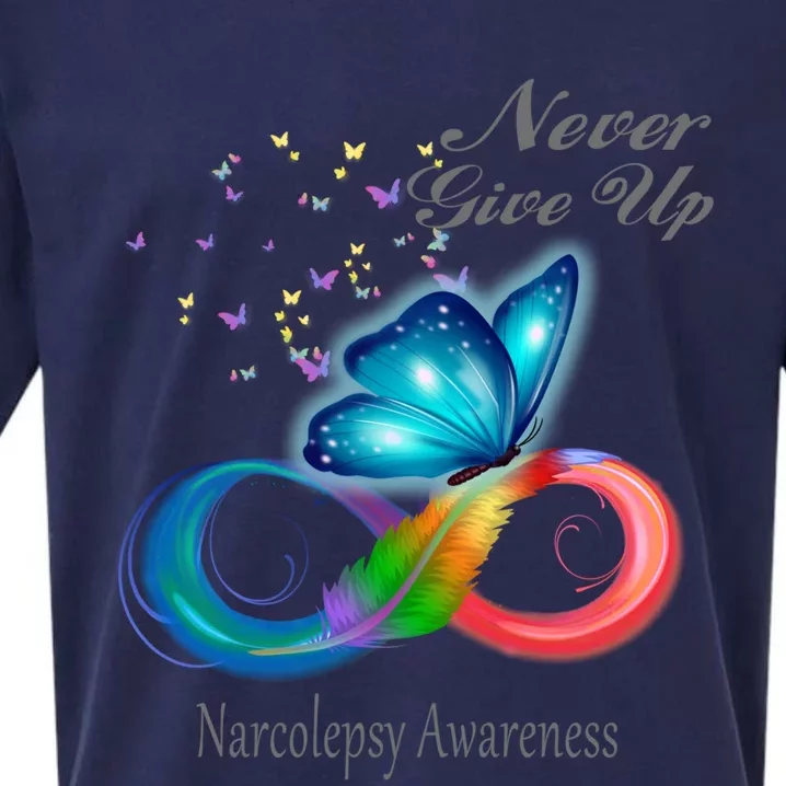 Butterfly Narcolepsy Awareness Gift Sueded Cloud Jersey T-Shirt