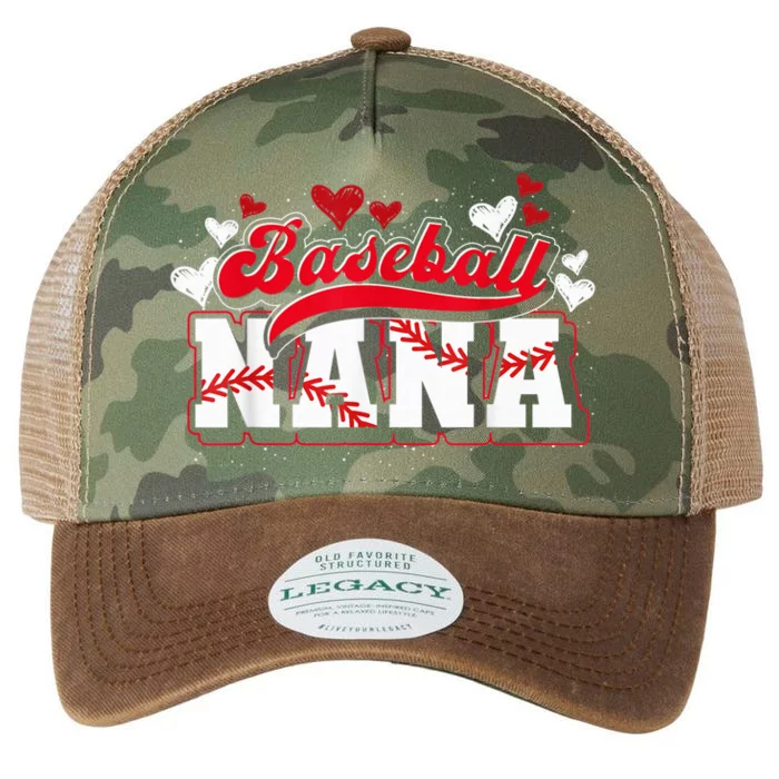 Baseball Nana Baseball Player Grandma Baseball Fan Baseball Legacy Tie Dye Trucker Hat