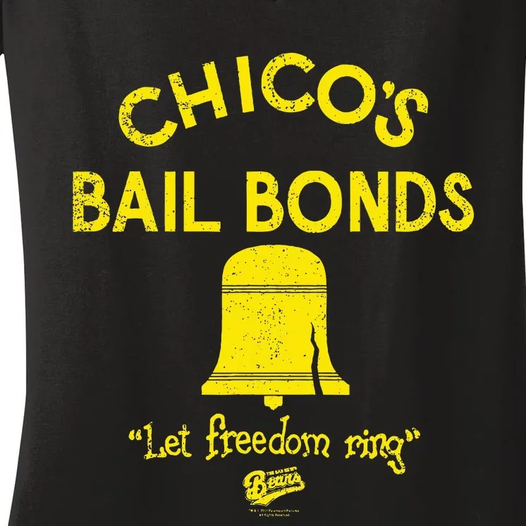 Bad News Bears Chicos Bail Bonds Women's V-Neck T-Shirt