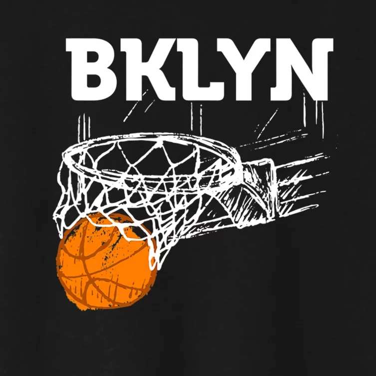 Brooklyn NYC Basketball Net Gift Funny New York City Women's Crop Top Tee