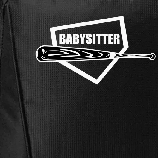 Babysitter Nanny Baseball Bat Sitter Funny Gift City Backpack