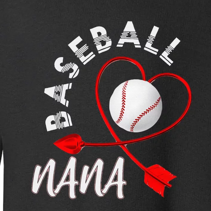 Baseball Nana Baseball Player Grandma Retirement Baseball Toddler Sweatshirt