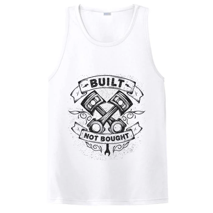 Built Not Bought Pistons Custom Vintage Car Mechanic Performance Tank