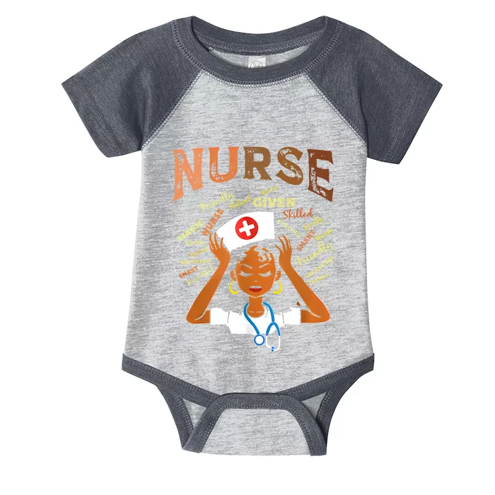 Black Nurse Black History Melanin Afro Woman Nursing Infant Baby Jersey Bodysuit