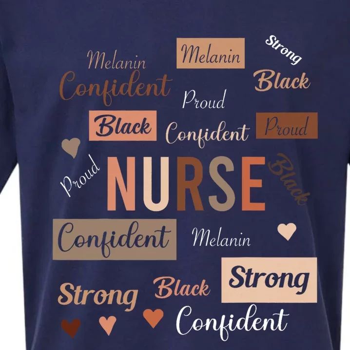 Black Nurse Black History Melanin Afro Woman Nursing Sueded Cloud Jersey T-Shirt