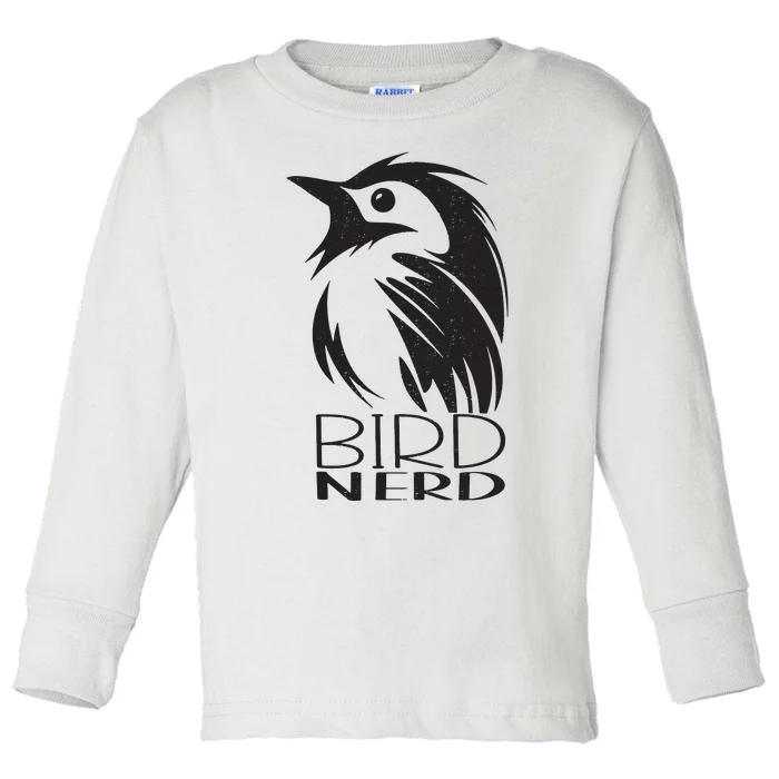 Bird Nerd Bird Watching Birdwatching And Birding Lover Toddler Long Sleeve Shirt