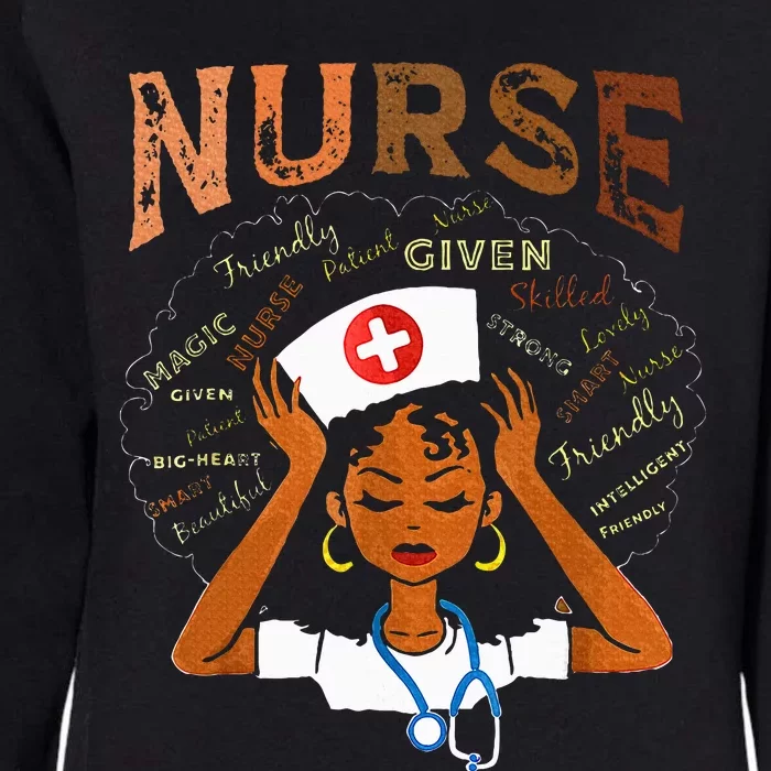 Black Nurse Black History Blm Melanin Afro Woman Nursing Womens California Wash Sweatshirt