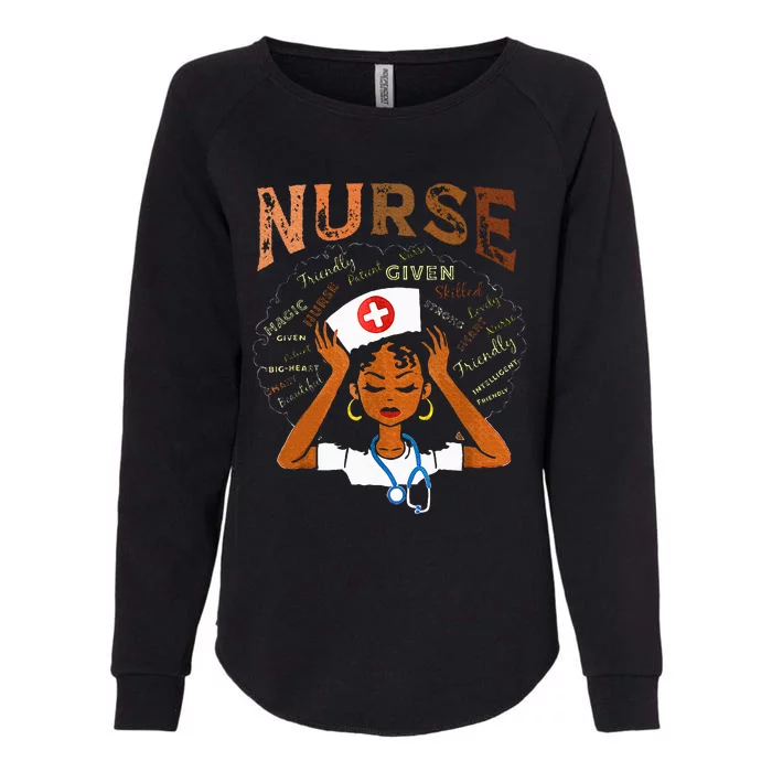 Black Nurse Black History Blm Melanin Afro Woman Nursing Womens California Wash Sweatshirt