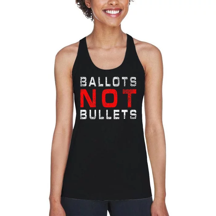 Ballots Not Bullets Women's Racerback Tank