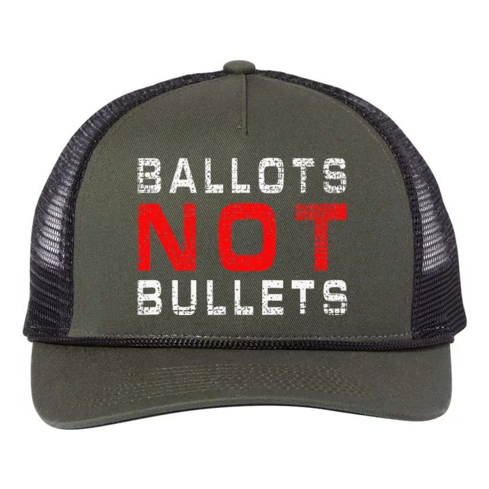 Ballots Not Bullets Retro Rope Trucker Hat Cap