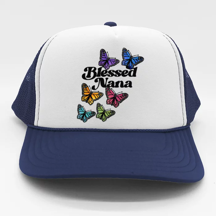 Blessed Nana Beautiful Grandparents Day Gift Trucker Hat