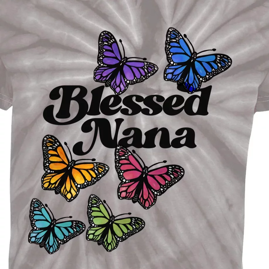 Blessed Nana Beautiful Grandparents Day Gift Kids Tie-Dye T-Shirt