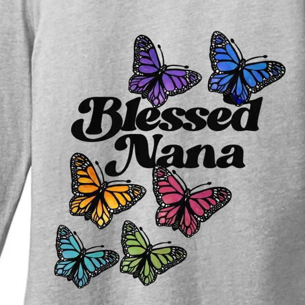 Blessed Nana Beautiful Grandparents Day Gift Womens CVC Long Sleeve Shirt