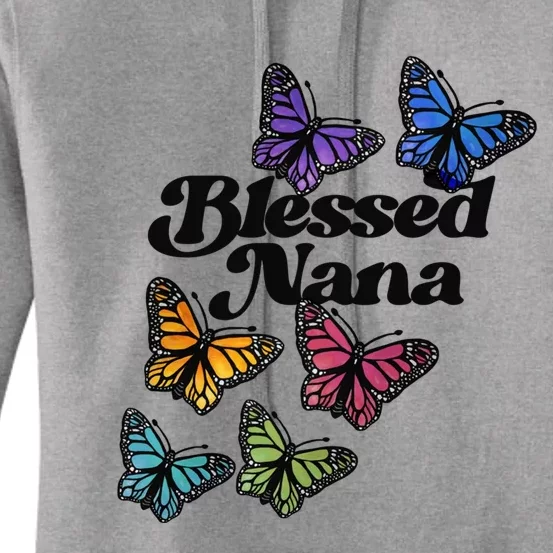 Blessed Nana Beautiful Grandparents Day Gift Women's Pullover Hoodie