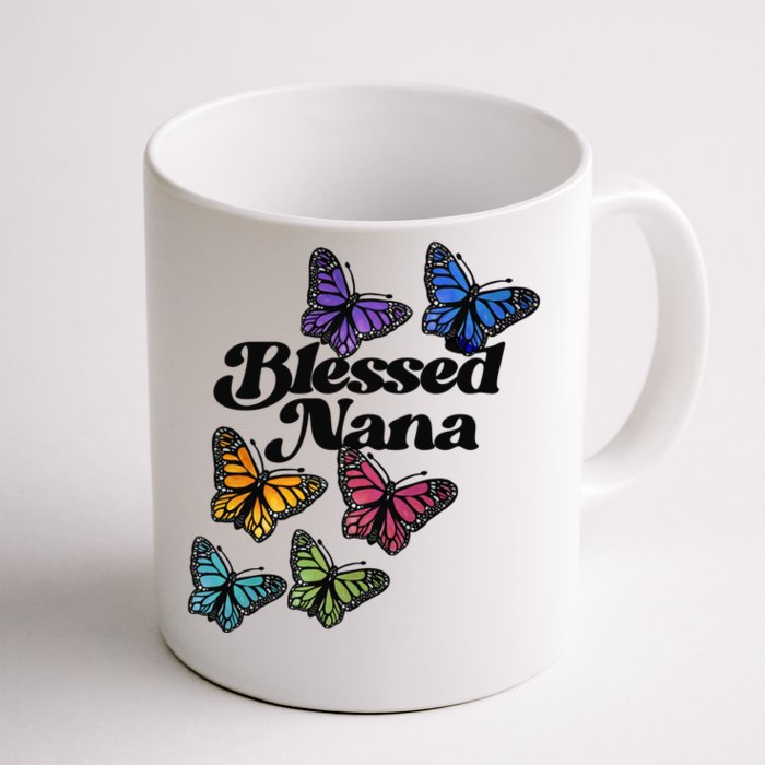 Blessed Nana Beautiful Grandparents Day Gift Front & Back Coffee Mug