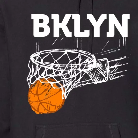 Brooklyn NYC Basketball Net Gift Funny New York City Premium Hoodie