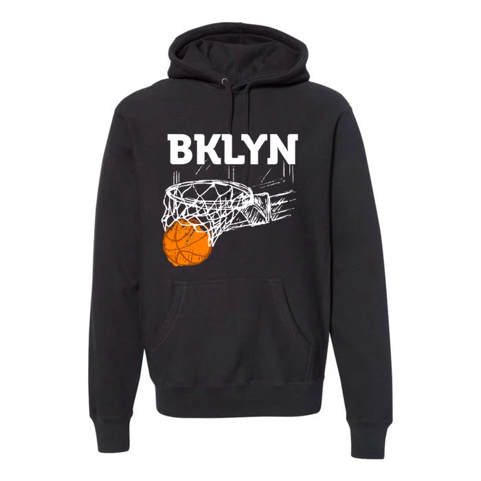 Brooklyn NYC Basketball Net Gift Funny New York City Premium Hoodie