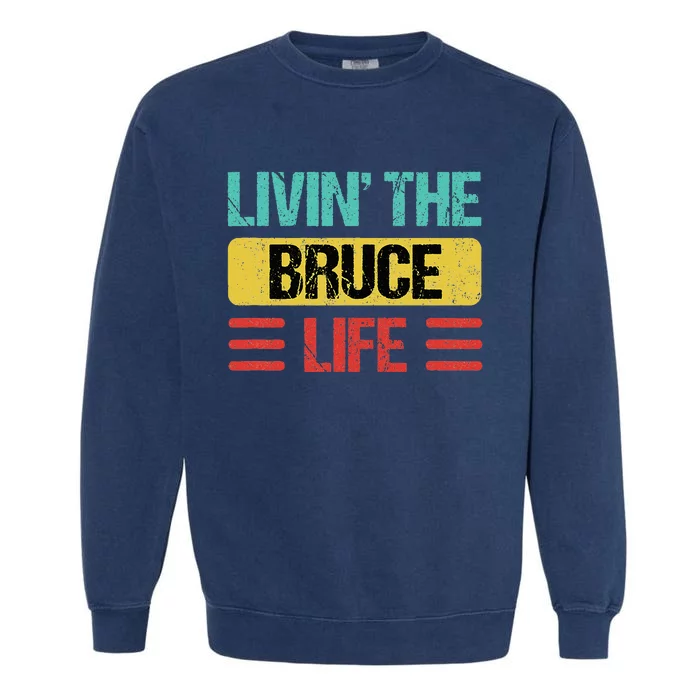 Bruce Name Garment-Dyed Sweatshirt