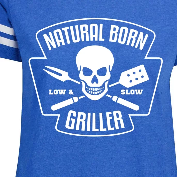 Barbecue Natural Born Grill Master Griller Bbq Gift Funny Gift Enza Ladies Jersey Football T-Shirt