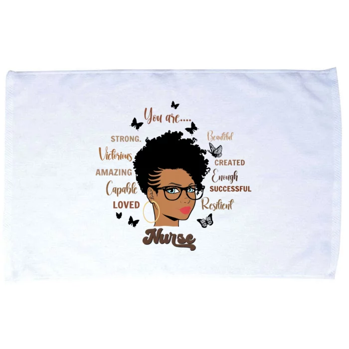 Black Nurse Black Proud Black History Month Nursing Hospital Microfiber Hand Towel