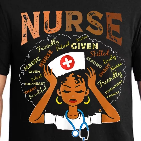 Black Nurse Black History Blm Melanin Afro Woman Nursing Pajama Set