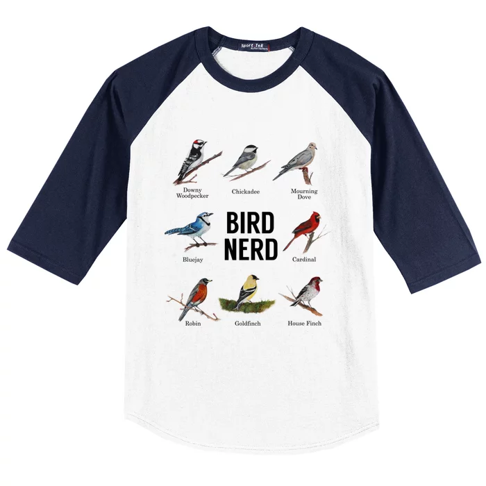 Bird Nerd Bird Lover Or Watcher Gift Baseball Sleeve Shirt