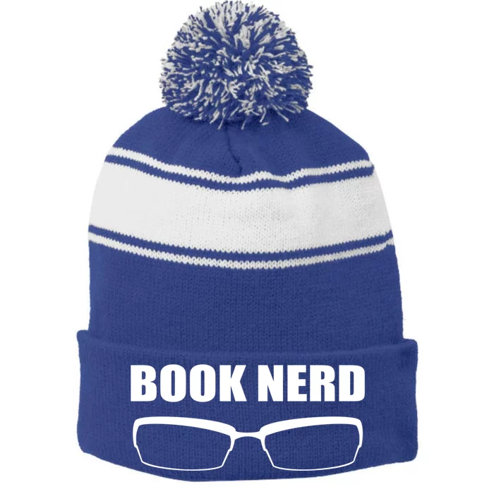 Book Nerd Book Lover Cool Gift Stripe Pom Pom Beanie