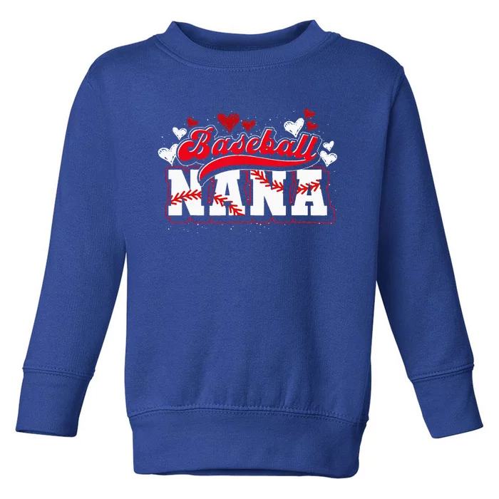 Baseball Nana Baseball Player Grandma Baseball Fan Baseball Toddler Sweatshirt