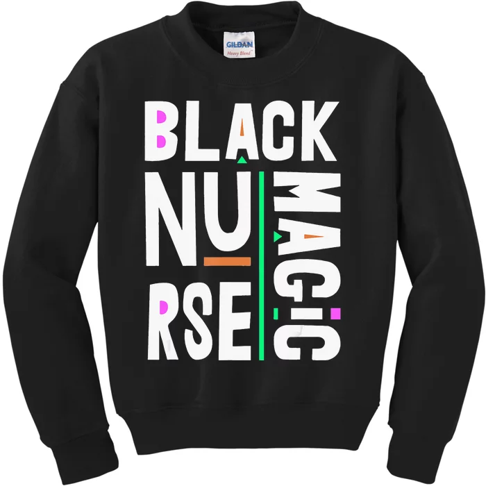 Black Nurse Black History Month BLM Melanin RN Nursing Kids Sweatshirt