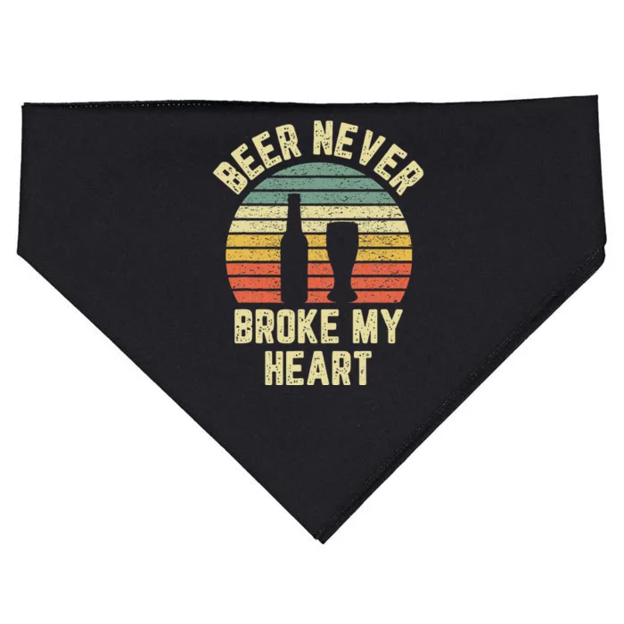 Beer Never Broke My Heart Funny Beer USA-Made Doggie Bandana