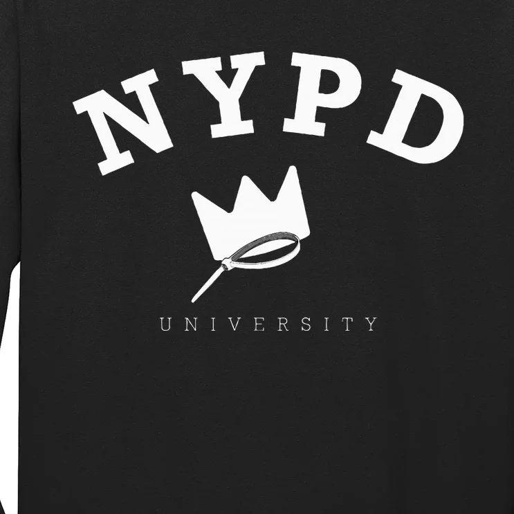 Blue Ny Campus Artwork Police University Crown Long Sleeve Shirt