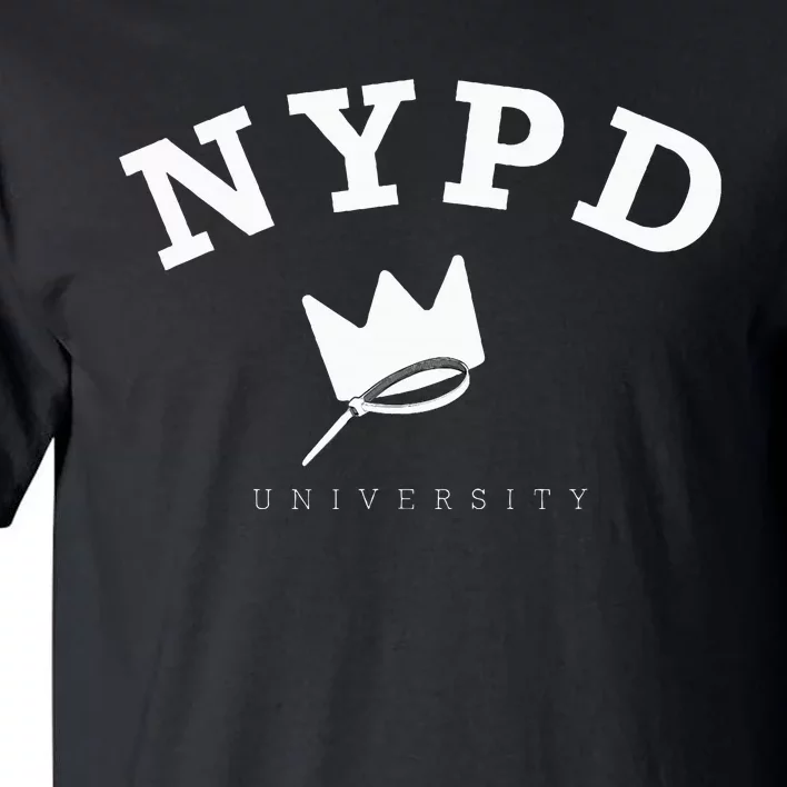 Blue Ny Campus Artwork Police University Crown Tall T-Shirt