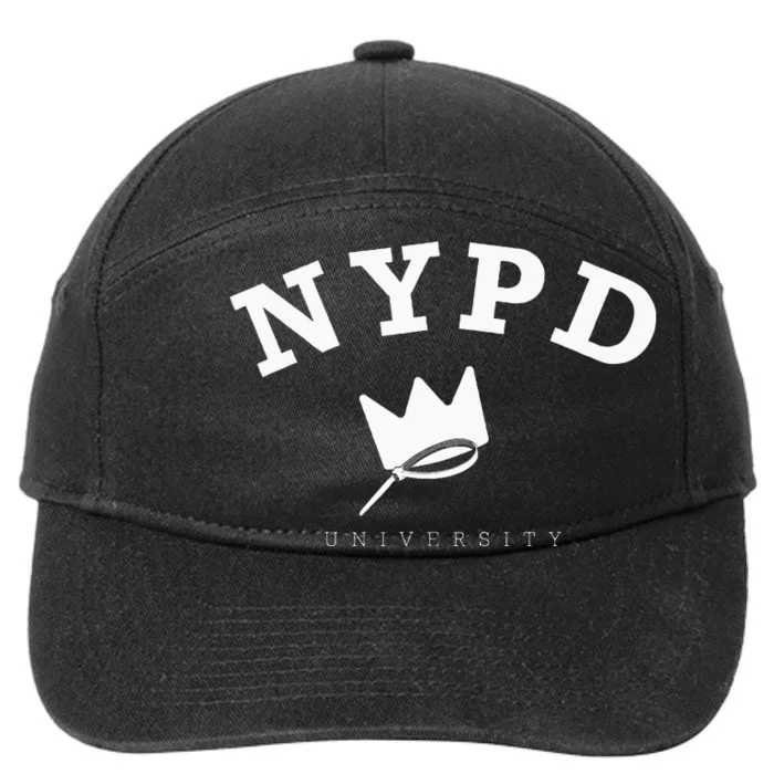 Blue Ny Campus Artwork Police University Crown 7-Panel Snapback Hat