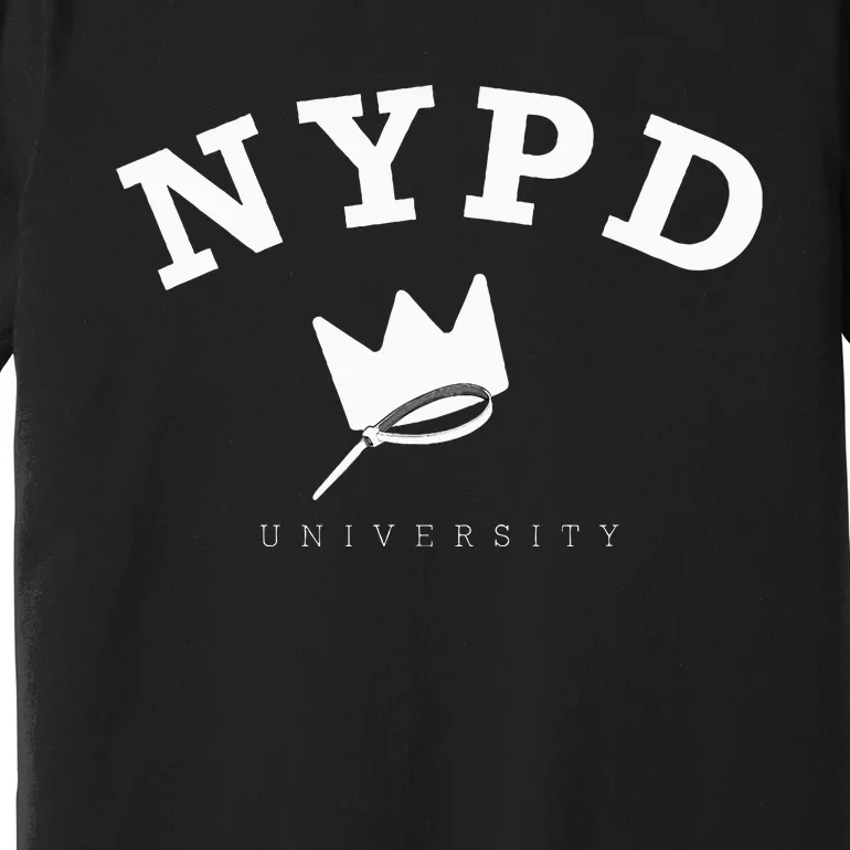 Blue Ny Campus Artwork Police University Crown Premium T-Shirt